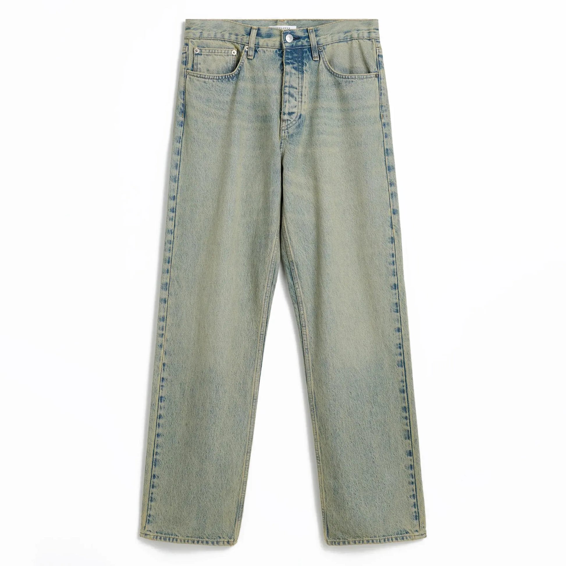 SUNFLOWER LOOSE DENIM Light Vintage Dust フロントデザイン デニム 全体ビュー