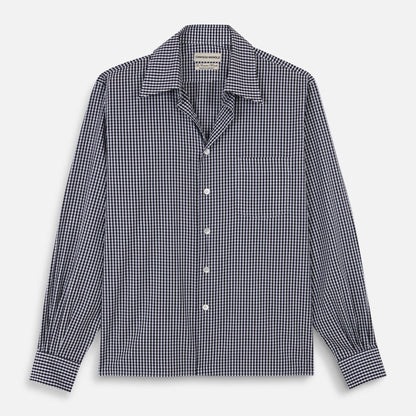 CAMISAS MANOLO - BLACK/WHITE GINGHAM CHECK CAMISA SHIRT CAMISAS MANOLO - BLACK/WHITE GINGHAM CHECK CAMISA SHIRT