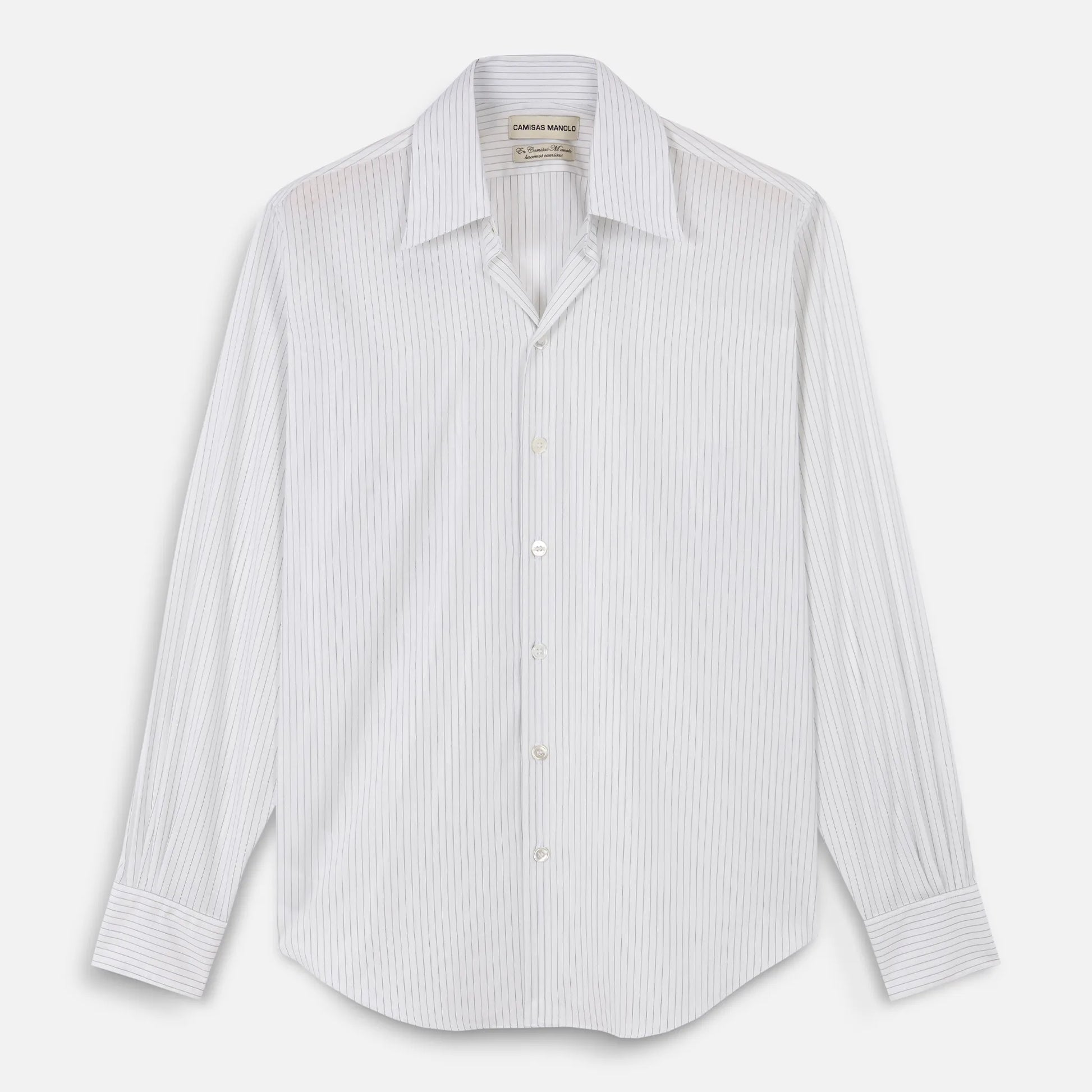 CAMISAS MANOLO - Off White Black Stripes Normal Shirt – STUDY CAMISAS MANOLO - Off White Black Stripes Normal Shirt – STUDY