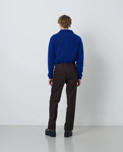 SUNFLOWER Mohair Polo Klein Blue 着用イメージ 背面