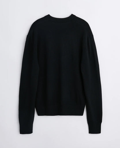 SUNFLOWER Moon Merino V Neck Black 商品画像 背面