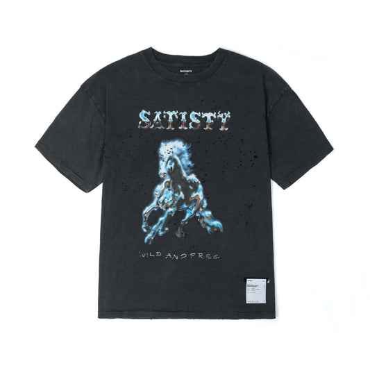 SATISFY MothTech™ T-Shirt Aged Black 正面