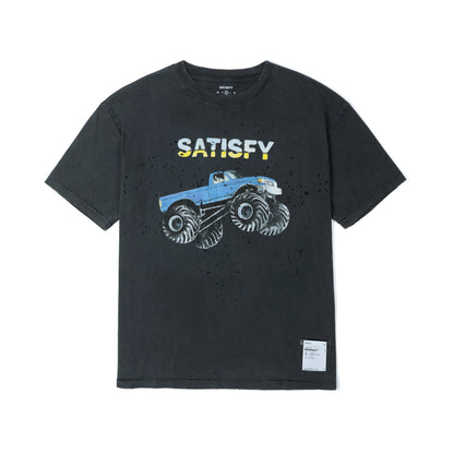 SATISFY MothTech™ T-Shirt Aged Black 正面