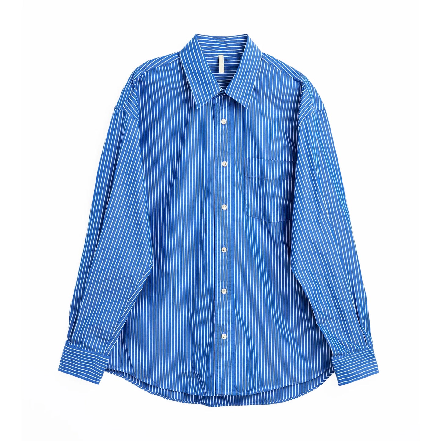 SUNFLOWER NEW BASE SHIRT Dark Blue フロントデザイン 長袖トップス 全体ビュー