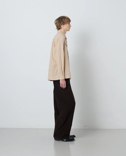 SUNFLOWER New Pocket Shirt Beige 着用イメージ 側面