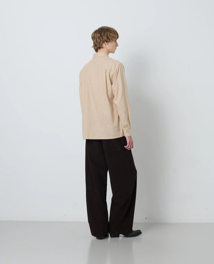 SUNFLOWER New Pocket Shirt Beige 着用イメージ 背面