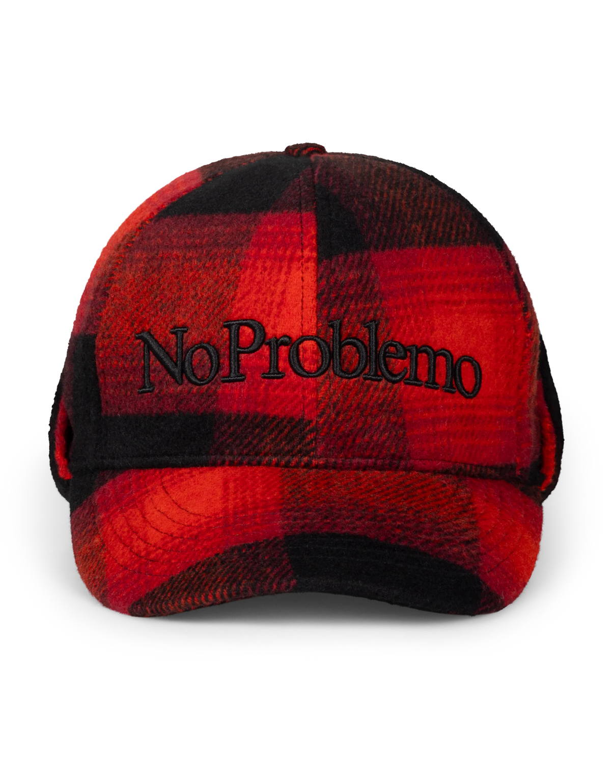 No Problemo No Problemo Plaid Flap Cap Red【NP90011.06】(N) 商品写真 正面