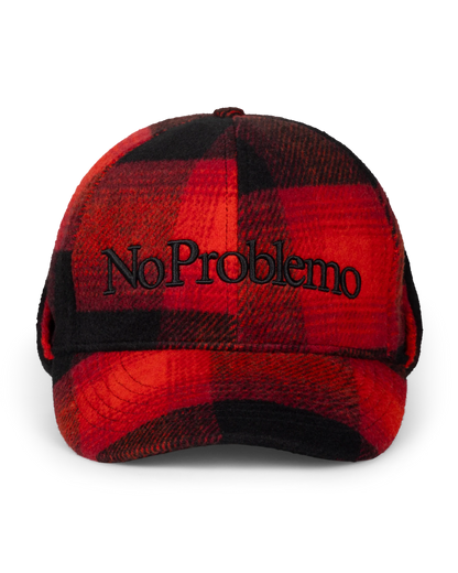 No Problemo No Problemo Plaid Flap Cap Red【NP90011.06】(N) 商品写真 正面