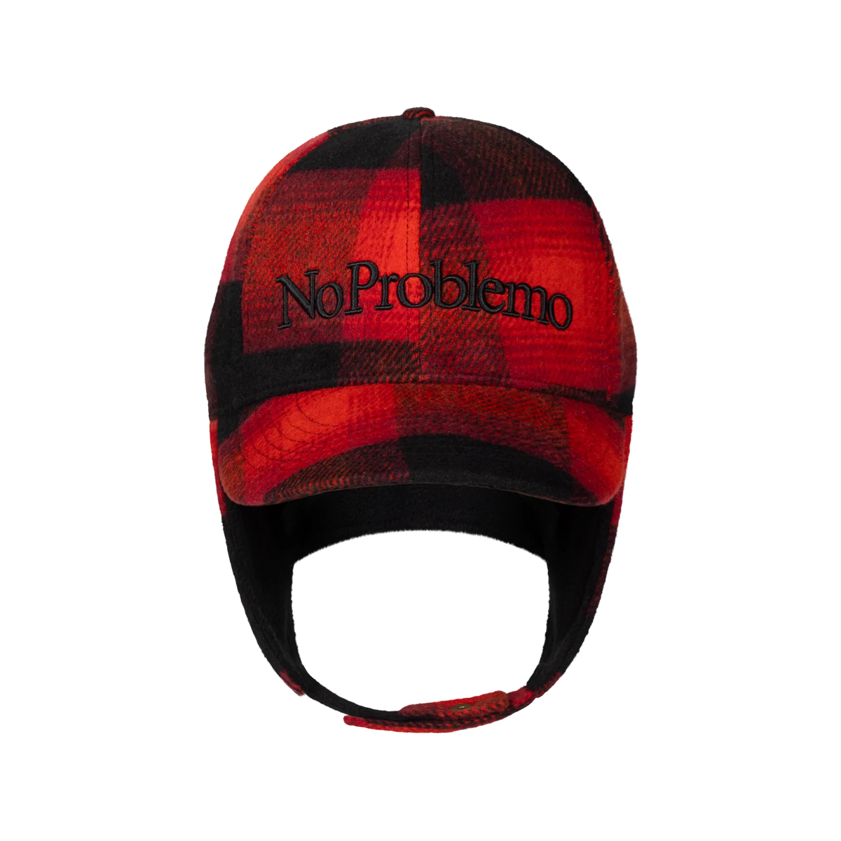 No Problemo No Problemo Plaid Flap Cap Red【NP90011.06】(N) 商品写真 正面