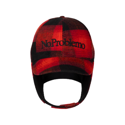 No Problemo No Problemo Plaid Flap Cap Red【NP90011.06】(N) 商品写真 正面