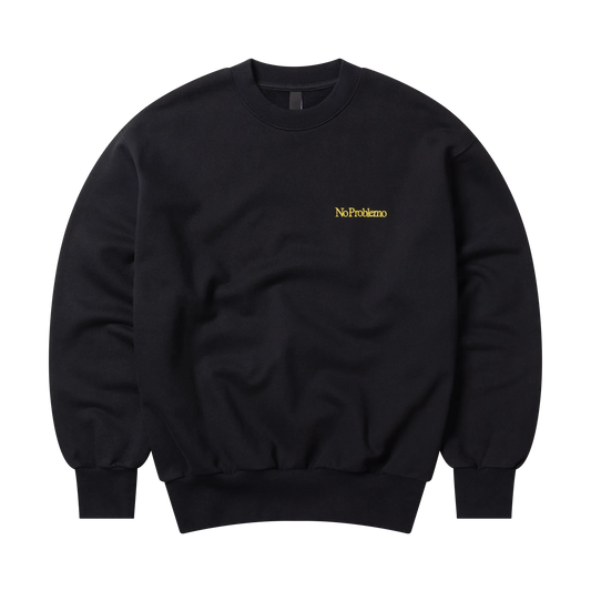 No Problemo Mini Problemo Embroidered Sweatshirt Black【NP20011.06】(N) 商品写真 正面
