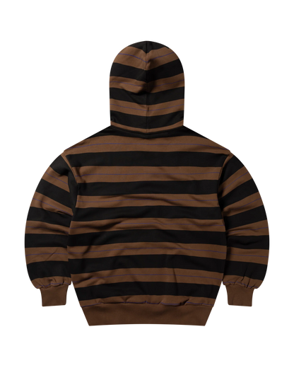 No Problemo No Problemo Striped Hoodie Brown【NP20033.06】(N) 商品写真 背面