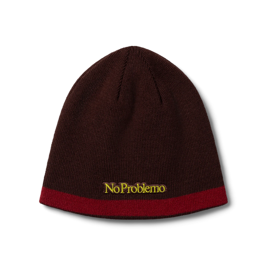 No Problemo NP Stripe Reversible Beanie Brown【NP90029.06】(N) 商品写真 正面