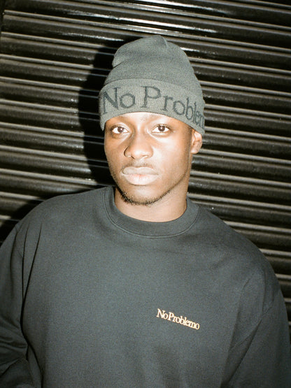 No Problemo No Problemo Beanie Iron【NP90025.06】(N) 着用写真