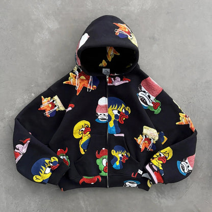 AKIMBO CLUB SLAWN NEIGHBORHOOD BLACK ZIP-UP