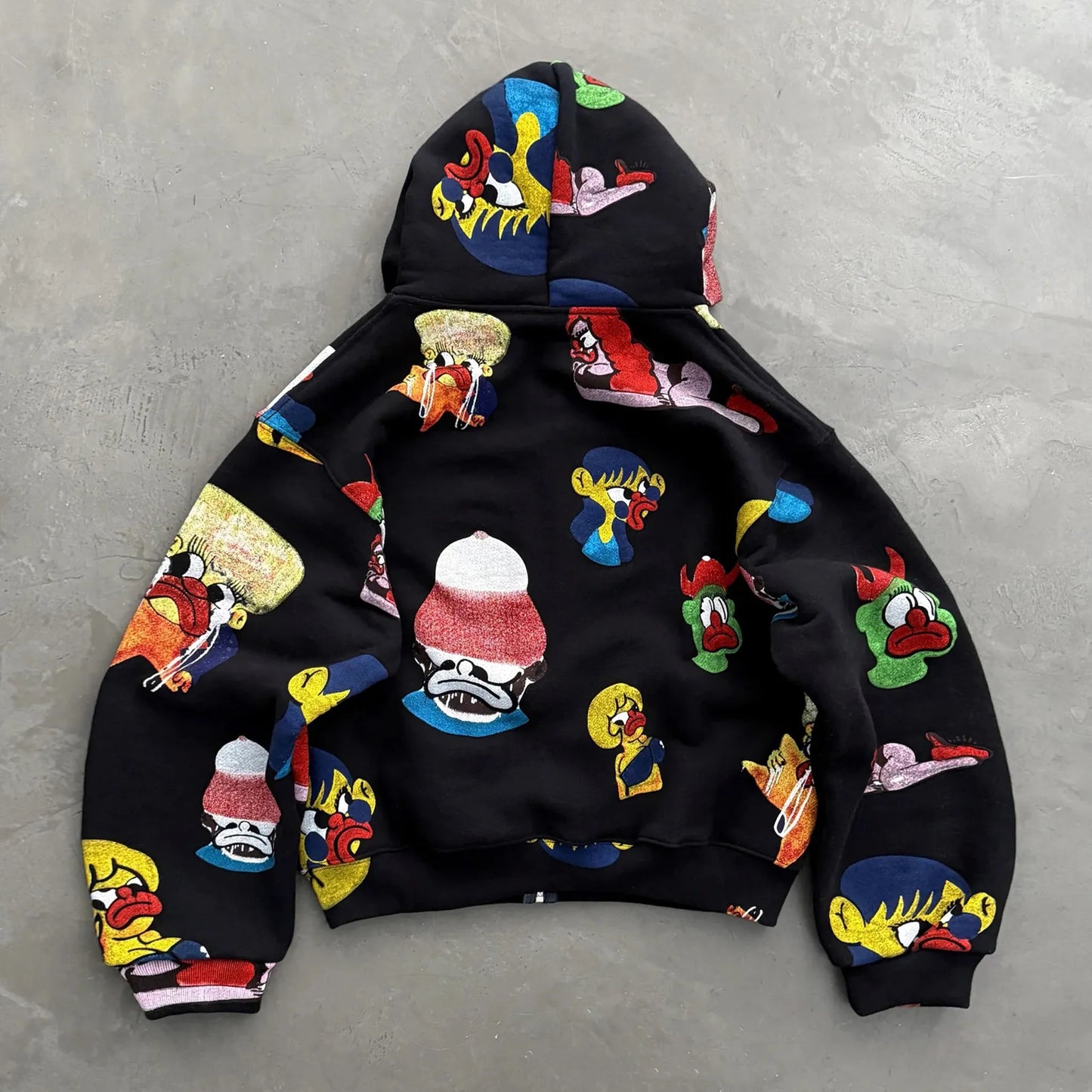 AKIMBO CLUB SLAWN NEIGHBORHOOD BLACK ZIP-UP バックデザイン