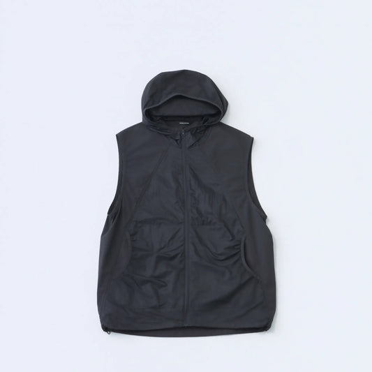 Hiking Patrol ORBIT LT TECHNICAL VEST CHARCOAL BLACK フロントデザイン ナイロンベスト 全体ビュー