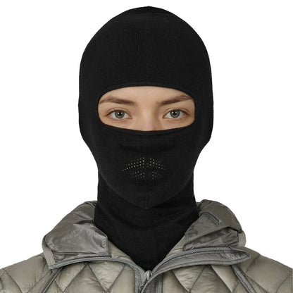 ROA OWL Seamless Biofil® Breathable Balaclava Black 女性着用画像 正面