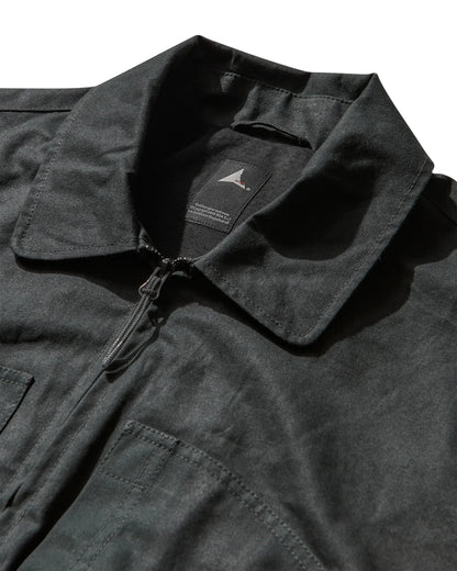 ROA PILOT Waxed Canvas Jacket Dark Green 首元ディテール