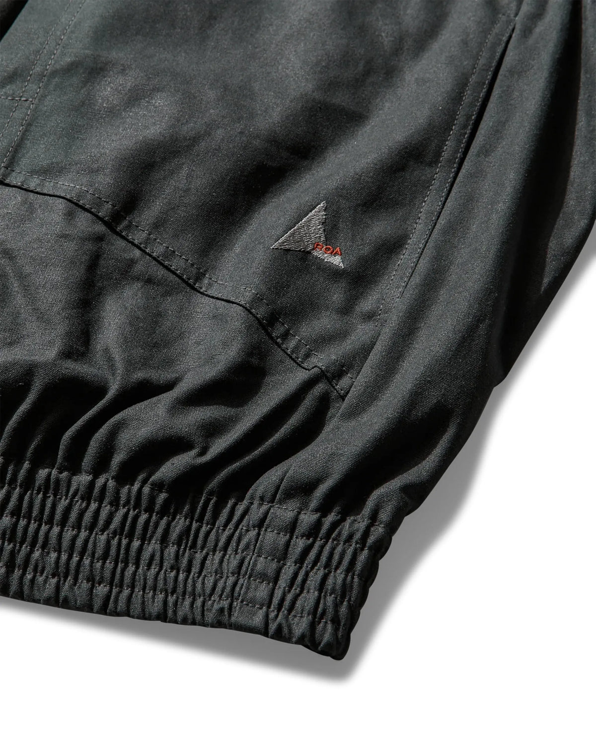 ROA PILOT Waxed Canvas Jacket Dark Green 裾口 ロゴ刺繍