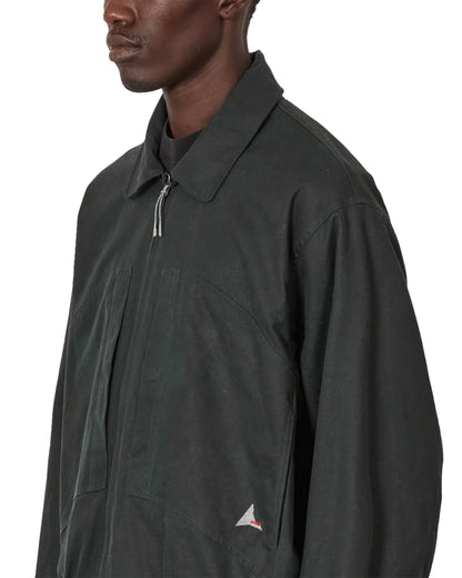 ROA PILOT Waxed Canvas Jacket Dark Green 胸元ディテール