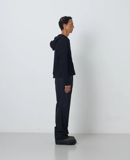 SUNFLOWER Rib Zip Sweat Black 側面