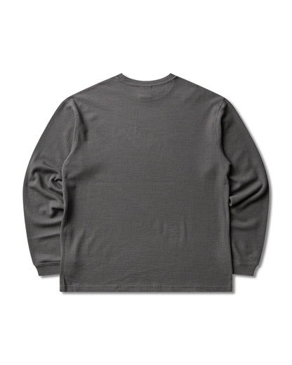 ROA ALTITUDE Waffle Long Sleeve Light Grey 背面 商品画像