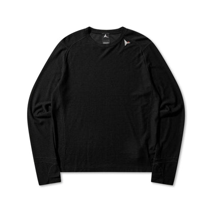ROA ASHI Wool Tencel Baselayer Long Sleeve Black 商品画像 正面