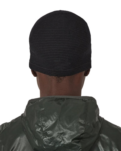 ROA ASHI Wool Tencel Beanie Black 着用イメージ 背面