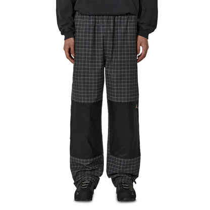 ROA Aair Floweave Printed Check Elasticated Waistband Pants Anthracite 着用イメージ フロントスタイル メンズコーディネート