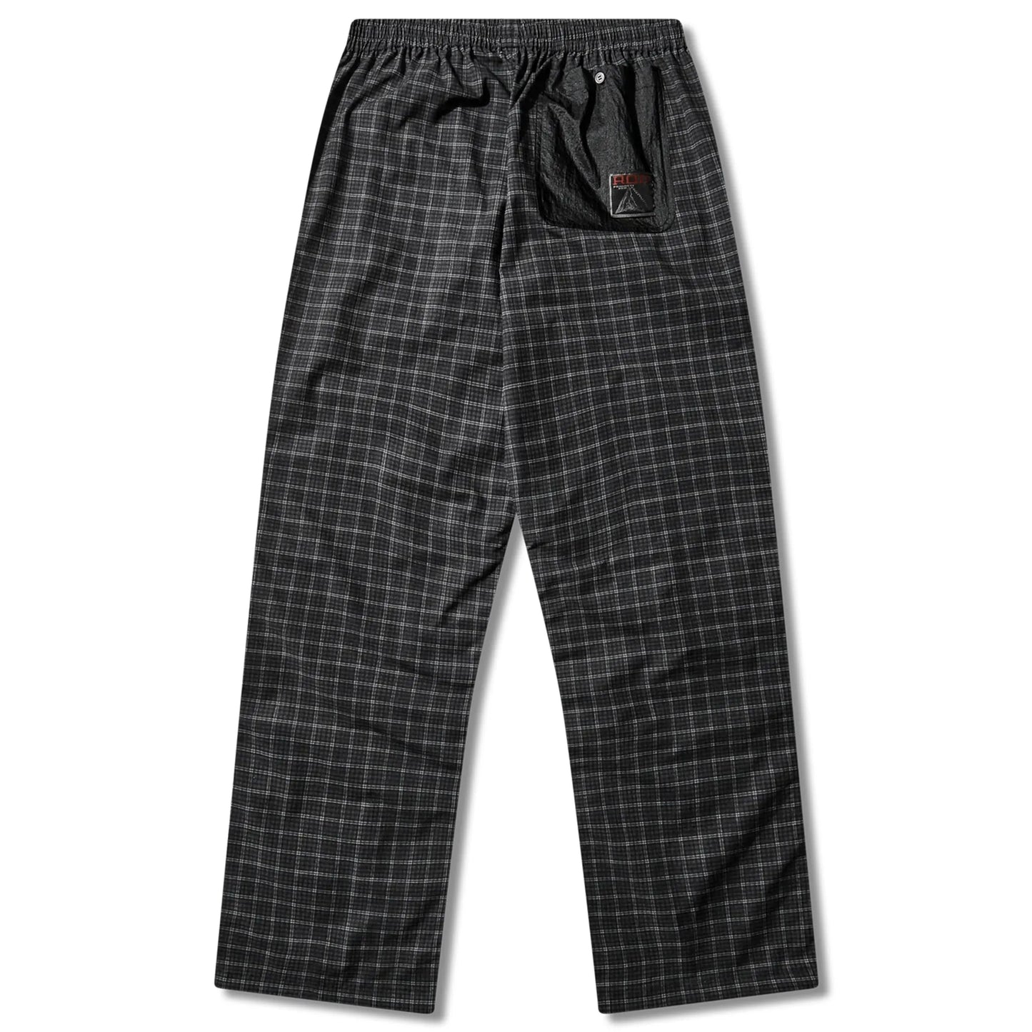 ROA Aair Floweave Printed Check Elasticated Waistband Pants Anthracite バックデザイン 背面シルエット