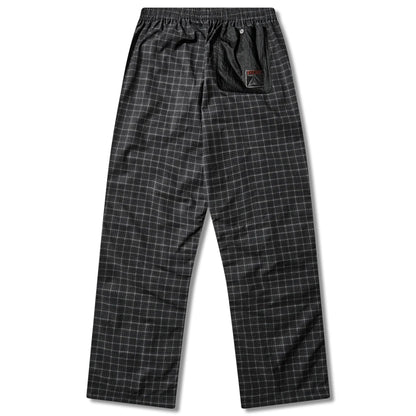 ROA Aair Floweave Printed Check Elasticated Waistband Pants Anthracite バックデザイン 背面シルエット