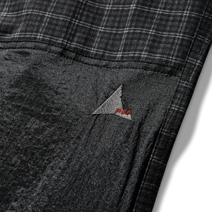ROA Aair Floweave Printed Check Elasticated Waistband Pants Anthracite ロゴディテール 刺繍仕様