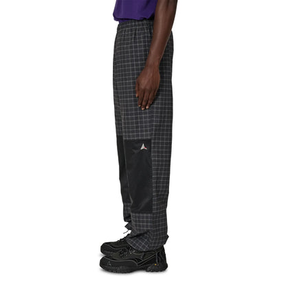 ROA Aair Floweave Printed Check Elasticated Waistband Pants Anthracite サイドシルエット フィット感