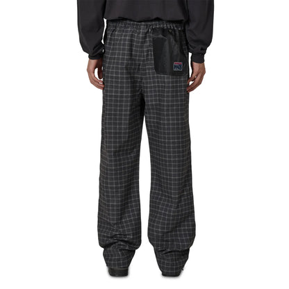 ROA Aair Floweave Printed Check Elasticated Waistband Pants Anthracite 着用イメージ バックシルエット