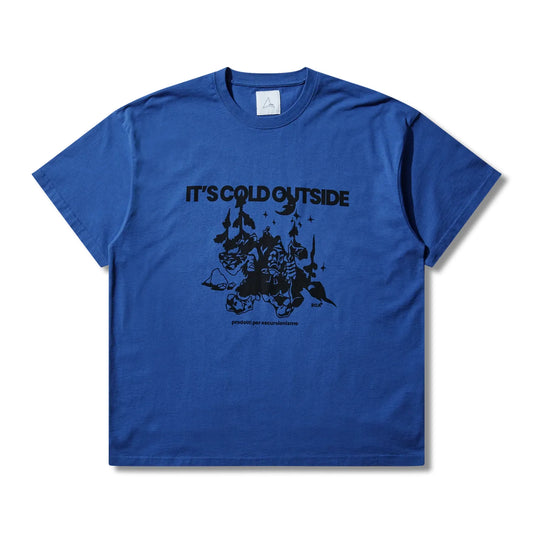 ROA Cold T-Shirt Blue フロントデザイン 半袖トップス 全体ビュー
