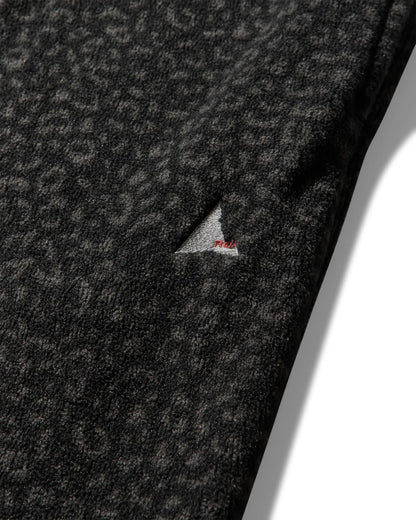 ROA DROWI Polar Fleece Sweatpants Leo Black ロゴ詳細 刺繍
