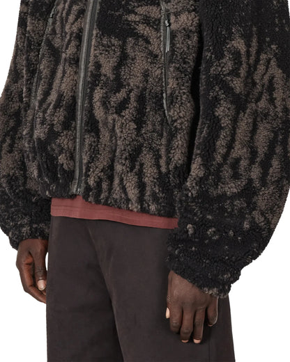 ROA EWE Furry Jacket Fuzzy Dark Brown 袖口裾ディテール