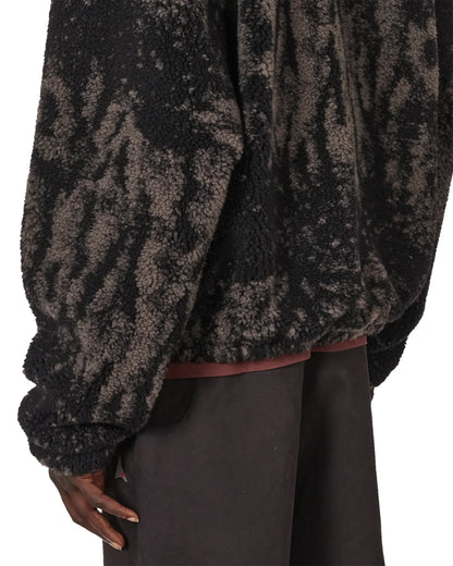 ROA EWE Furry Jacket Fuzzy Dark Brown 背面裾箇所詳細