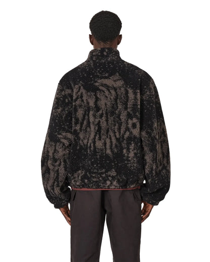 ROA EWE Furry Jacket Fuzzy Dark Brown 着用イメージ 背面