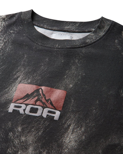 ROA SIGNAL Mountain T-Shirt Washed Black 首元詳細