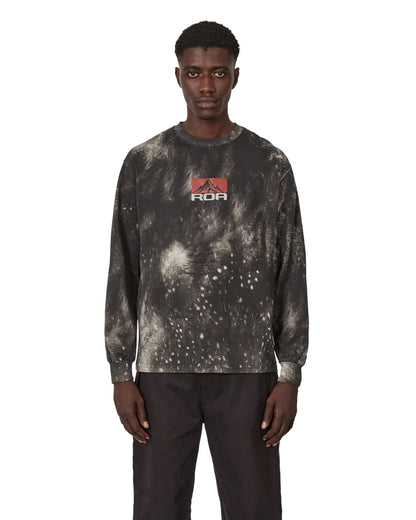 ROA SIGNAL Mountain T-Shirt Washed Black 着用イメージ 正面