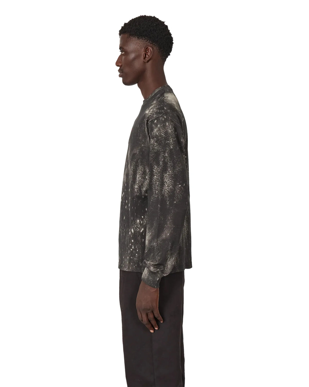 ROA SIGNAL Mountain T-Shirt Washed Black 着用イメージ 側面