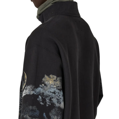 ROA Fai Half Zip Sweater Washed Black 背面デザイン