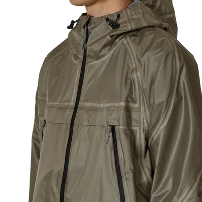ROA Glasslike 3L 10K Waterproof Jacket Sage Green 着用イメージ チェストディテール 防水仕様