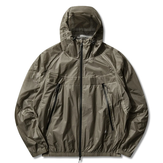 ROA Glasslike 3L 10K Waterproof Jacket Sage Green フロントデザイン フードジャケット 全体ビュー