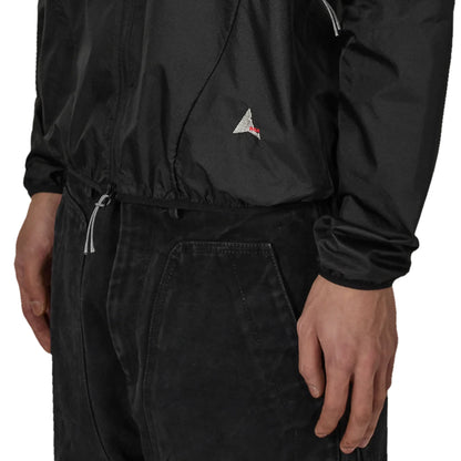 ROA HUE Packable Wind Jacket Black 着用画像 袖口部分詳細