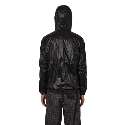 ROA HUE Packable Wind Jacket Black 着用イメージ バックシルエット