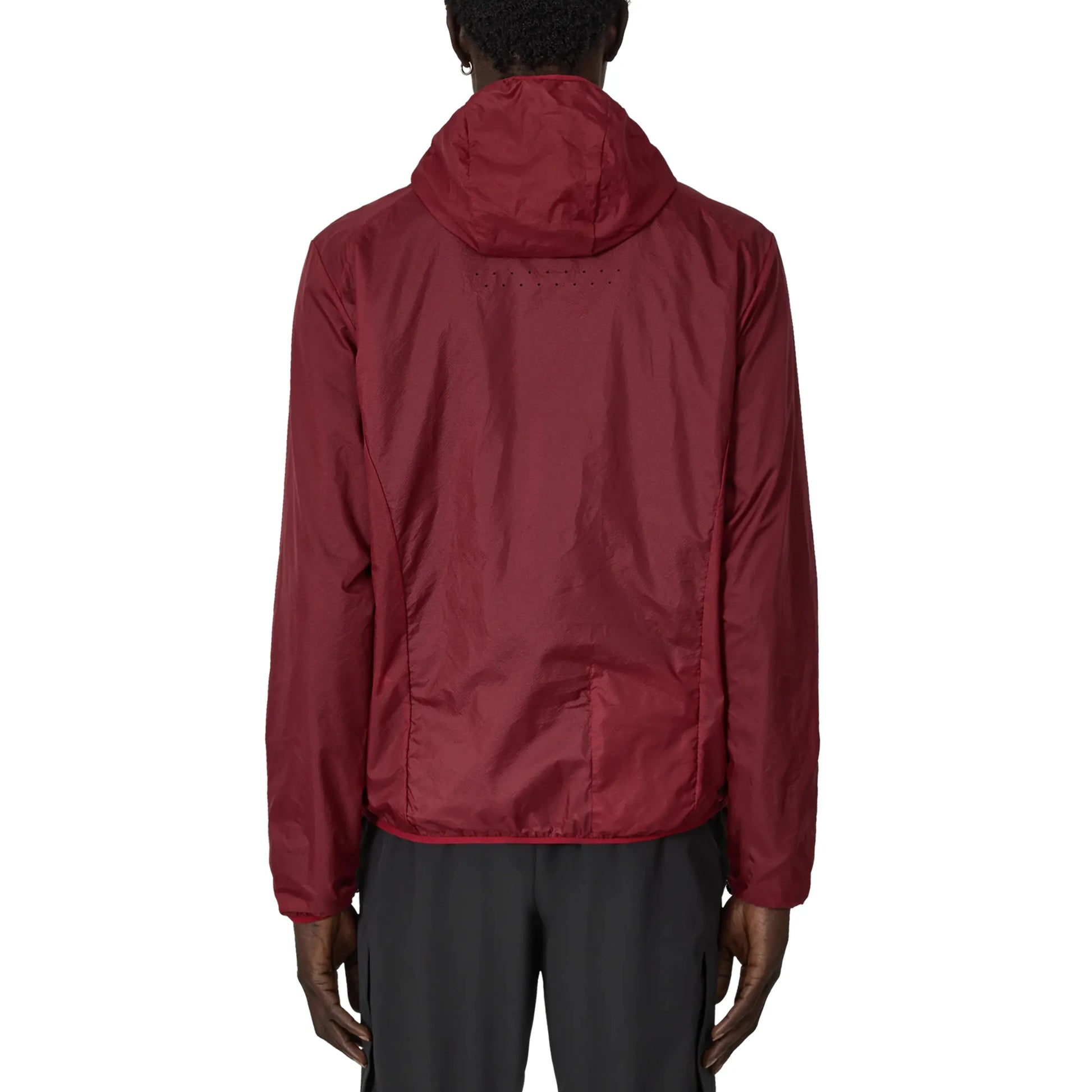 ROA HUE Packable Wind Jacket Dark Red　着用画像 背面