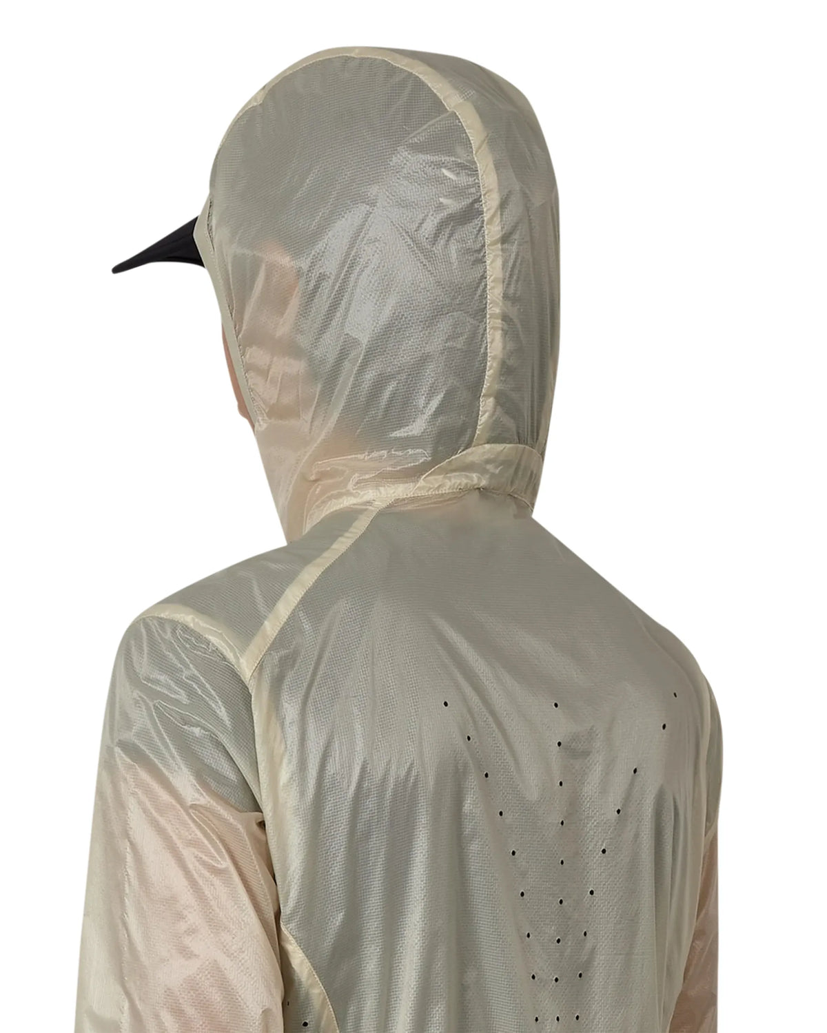 ROA HUE Packable Wind Jacket Dirty White フード背面